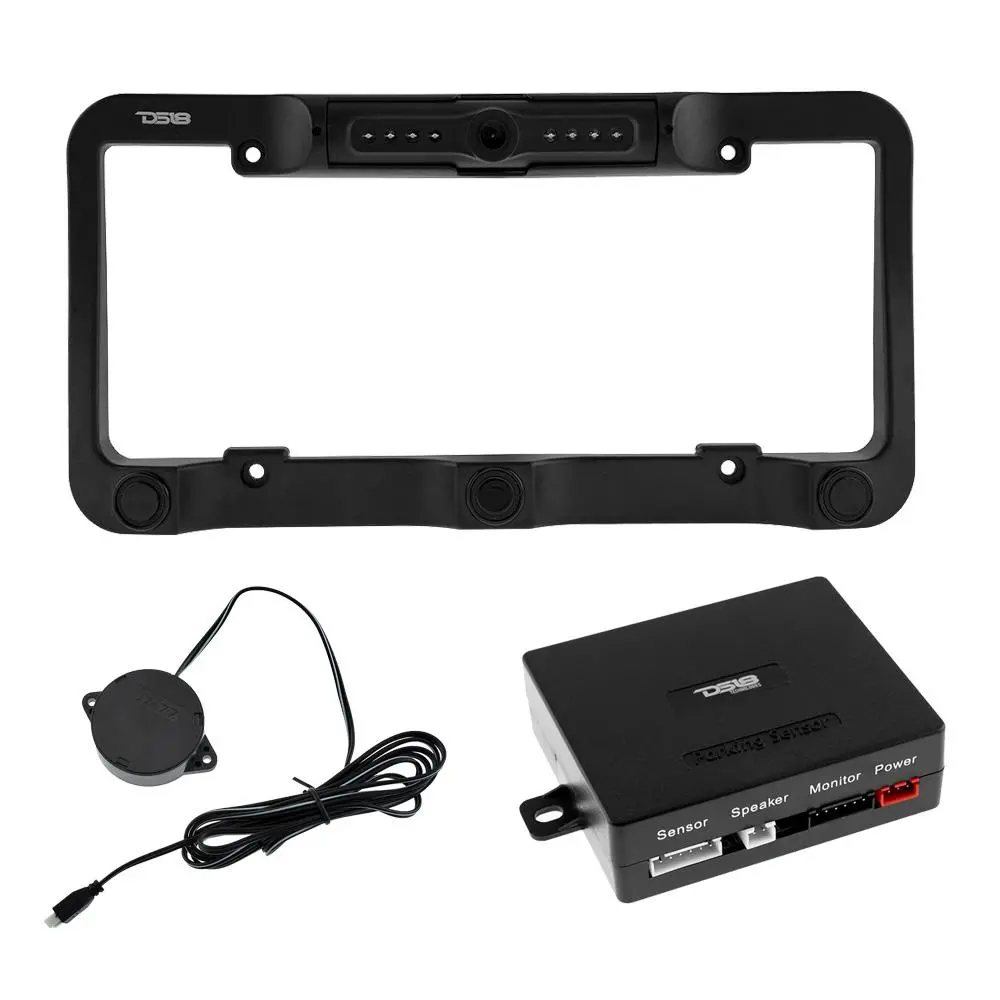 Ds18 Rcs2in1lp Waterproof Reverse Camera And Backup Buzzer For License Plate 1