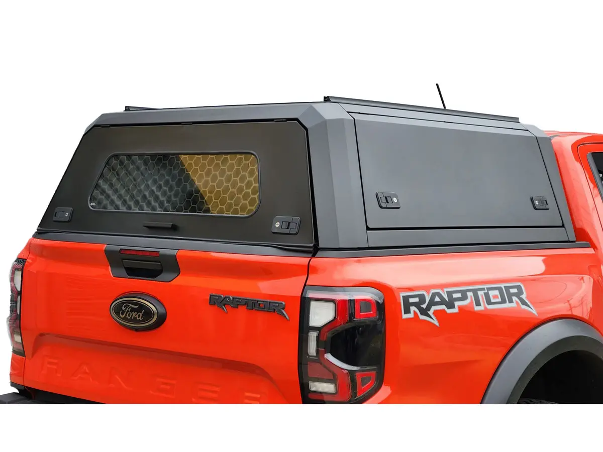 Ford Raptor Ra (Next Gen) Dc 2022+ Black Titan Hybrid Canopy - Stainless Steel Alloy Modular 1
