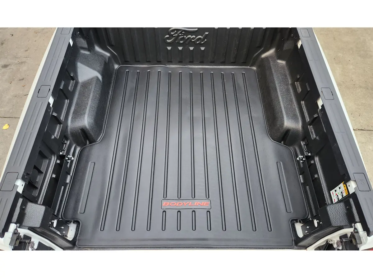 Ford Ranger Xl, Xls, Xlt, Sport Ra (Next Gen) Dc 2022+ Ute Tub Mat - Heavy Duty Moulded Rubber Mat (For Factory Plastic Tub Liner) 1