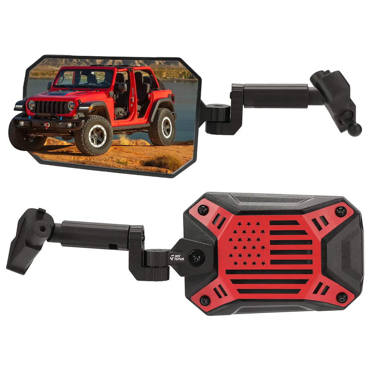 Red Mirrors Doors Off Compatible With Wrangler Jl Gladiator Jt 2018-2023 1