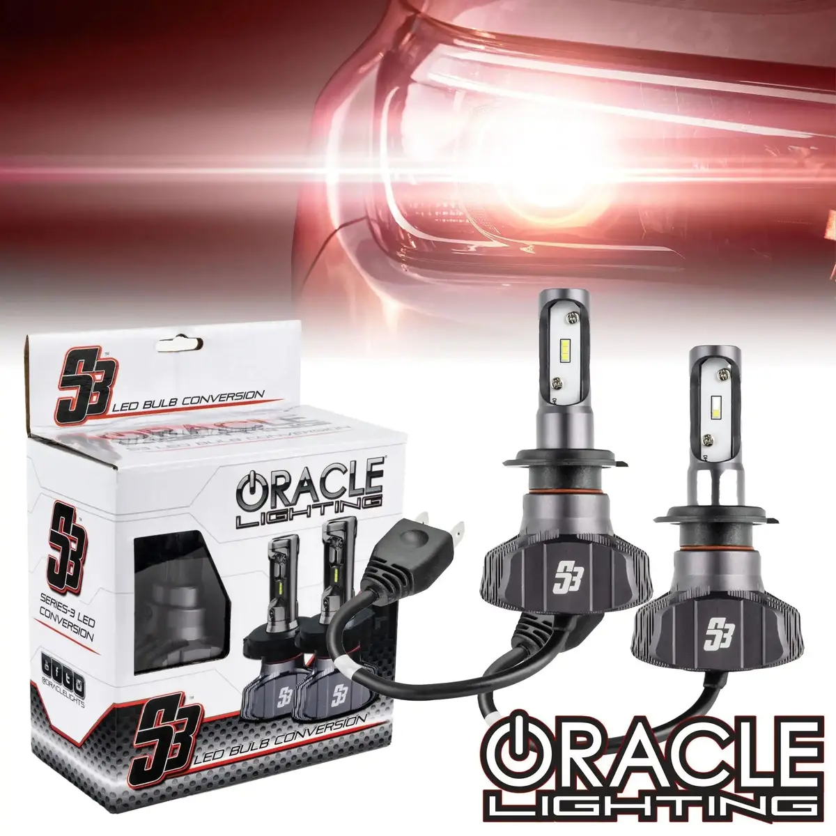 Oracle Lighting H7 - S3 Led Light Bulb Conversion Kit High/Low Beam (Non-Projector) 1
