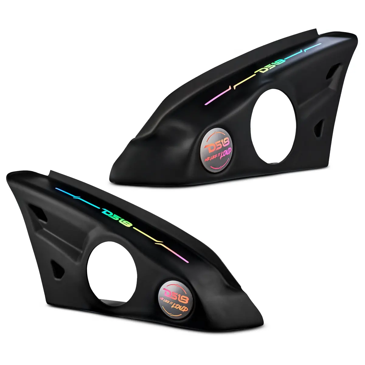 Polaris Slingshot Arm Rest Empty Enclosure With Digital Led Lights Fits 2 X 6.5" Speakers  | 2015 - Current 1