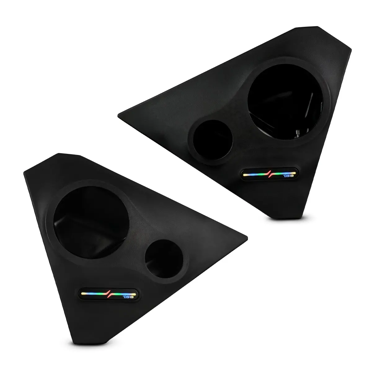 Polaris Slingshot Front Kick Empty Panel Pods With Digital Led Lights Fits 2 X 6.5" Speakers And 2 X 3.8" Bullet Tweeters | 2015 - Current 1