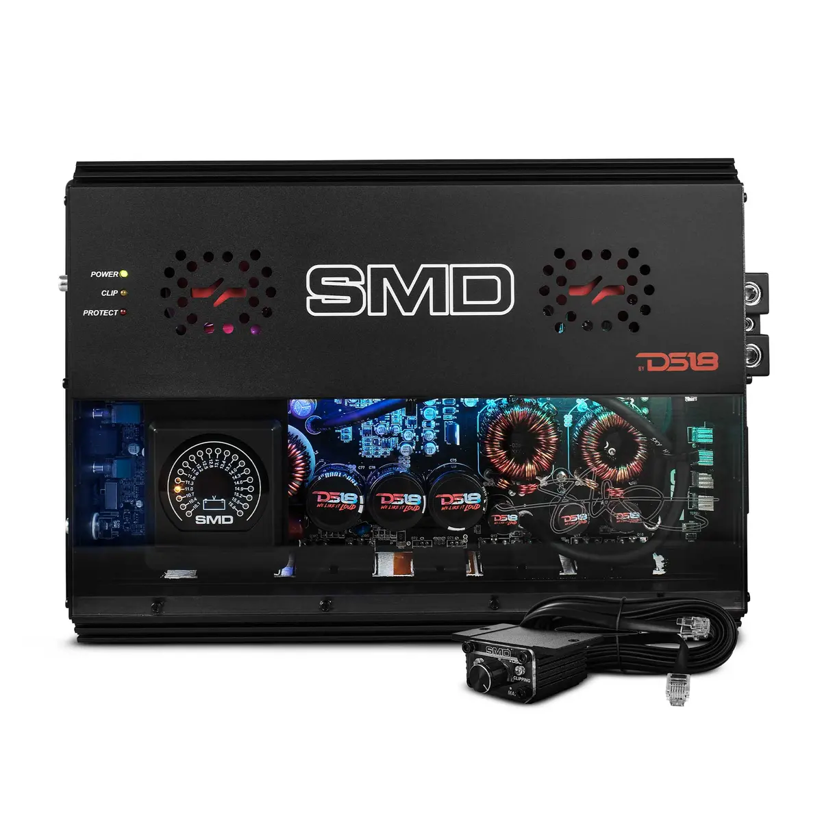 Smd Monoblock Amplifier With Vm-1 Voltmeter And Digital Led Lights 3000W Rms At 1-Ohm - Steve Meade Designs 1