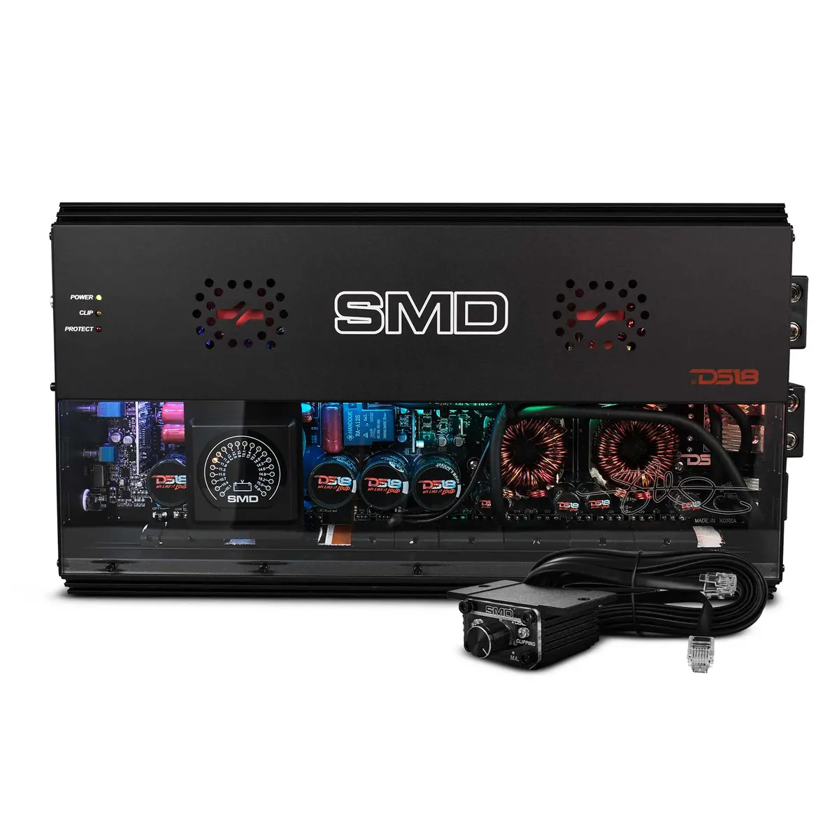 Smd Monoblock Amplifier With Vm-1 Voltmeter And Digital Led Lights 5000W Rms At 1-Ohm - Steve Meade Designs 1