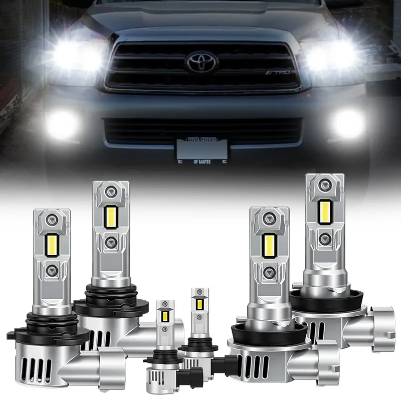 Suparee 9005 H8 Led Headlights & 9145 Fog Lights Bulbs Set For 2007-2013 Tundra 1
