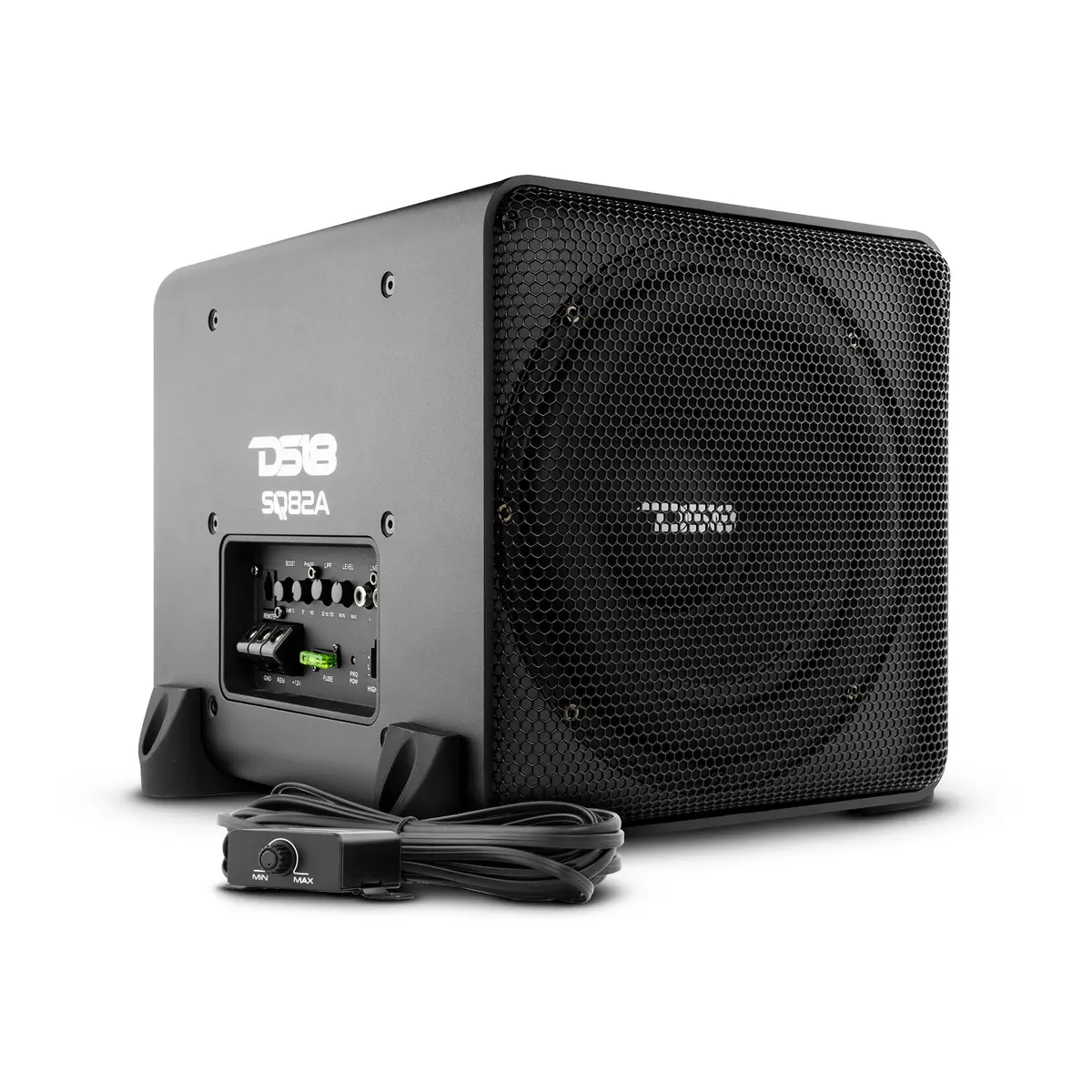 Dual 8" Loaded Amplified High End Aluminum Subwoofer Enclosure 300 Watts Rms 1