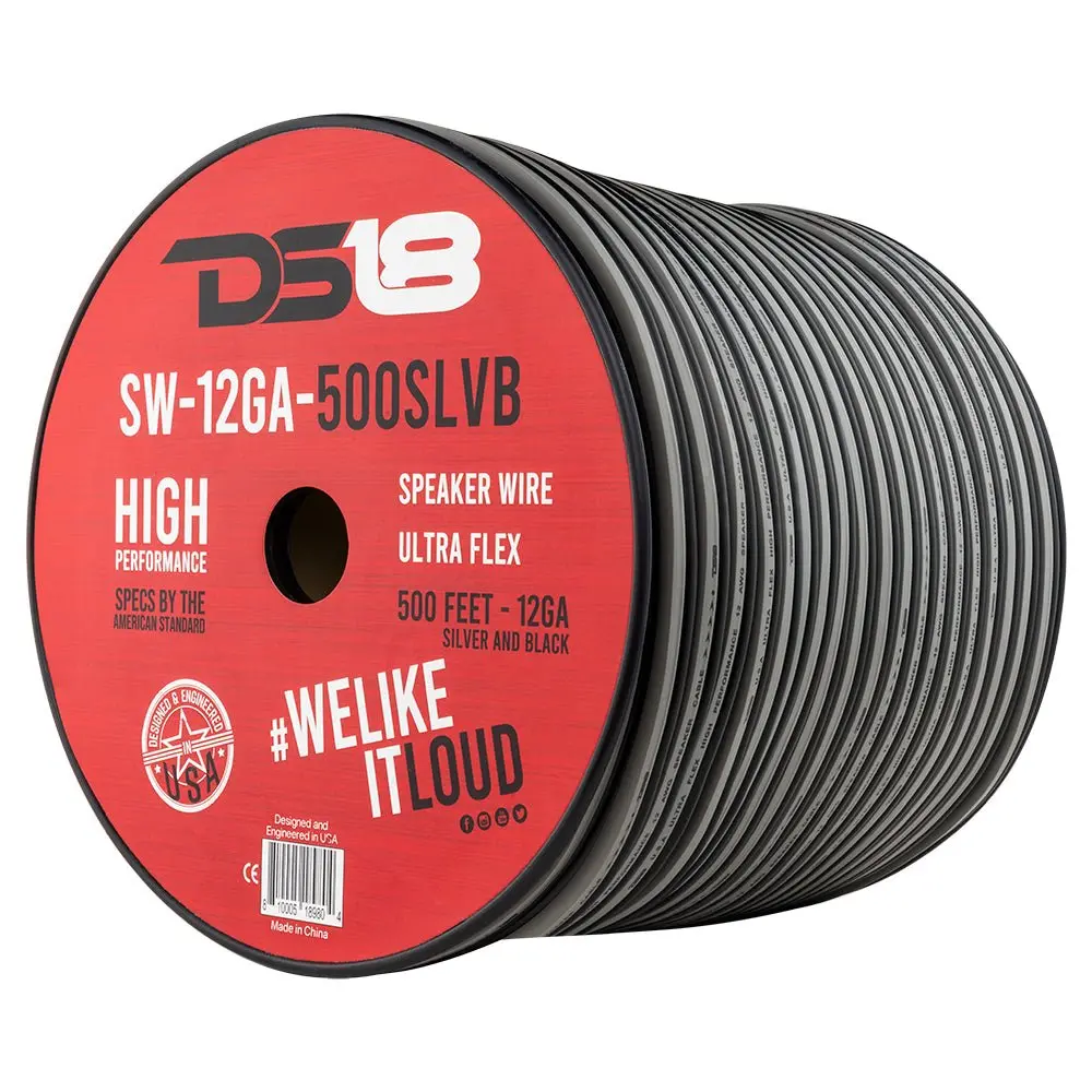 12-Ga Speaker Wire 500 Feet -Silver And Black 1