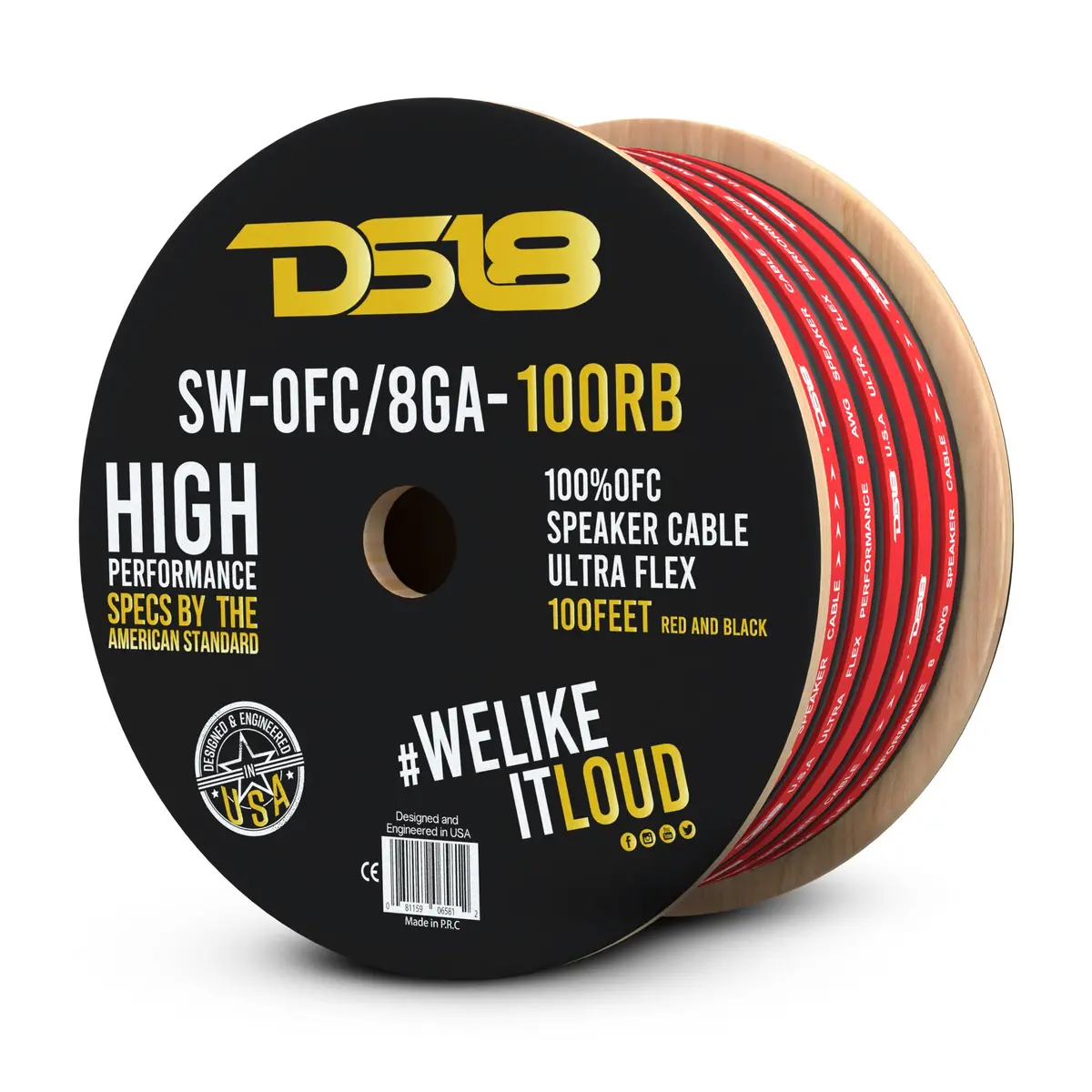 8-Ga Ofc 100% Copper Speaker Wire 100 Feet 1