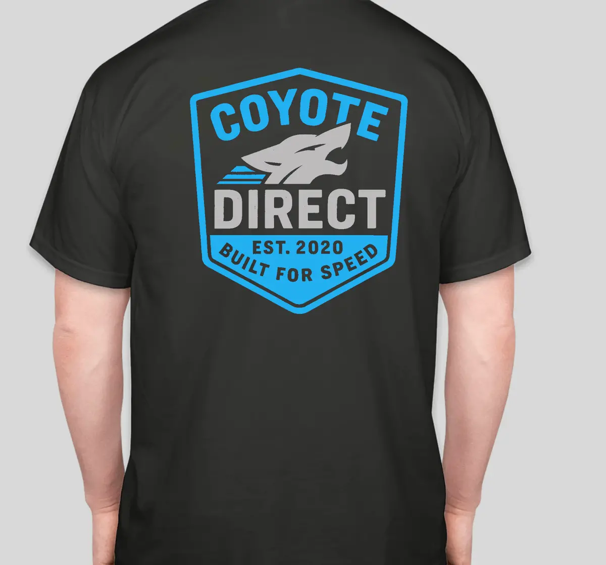 Black Retro Coyote Direct T-Shirt 1