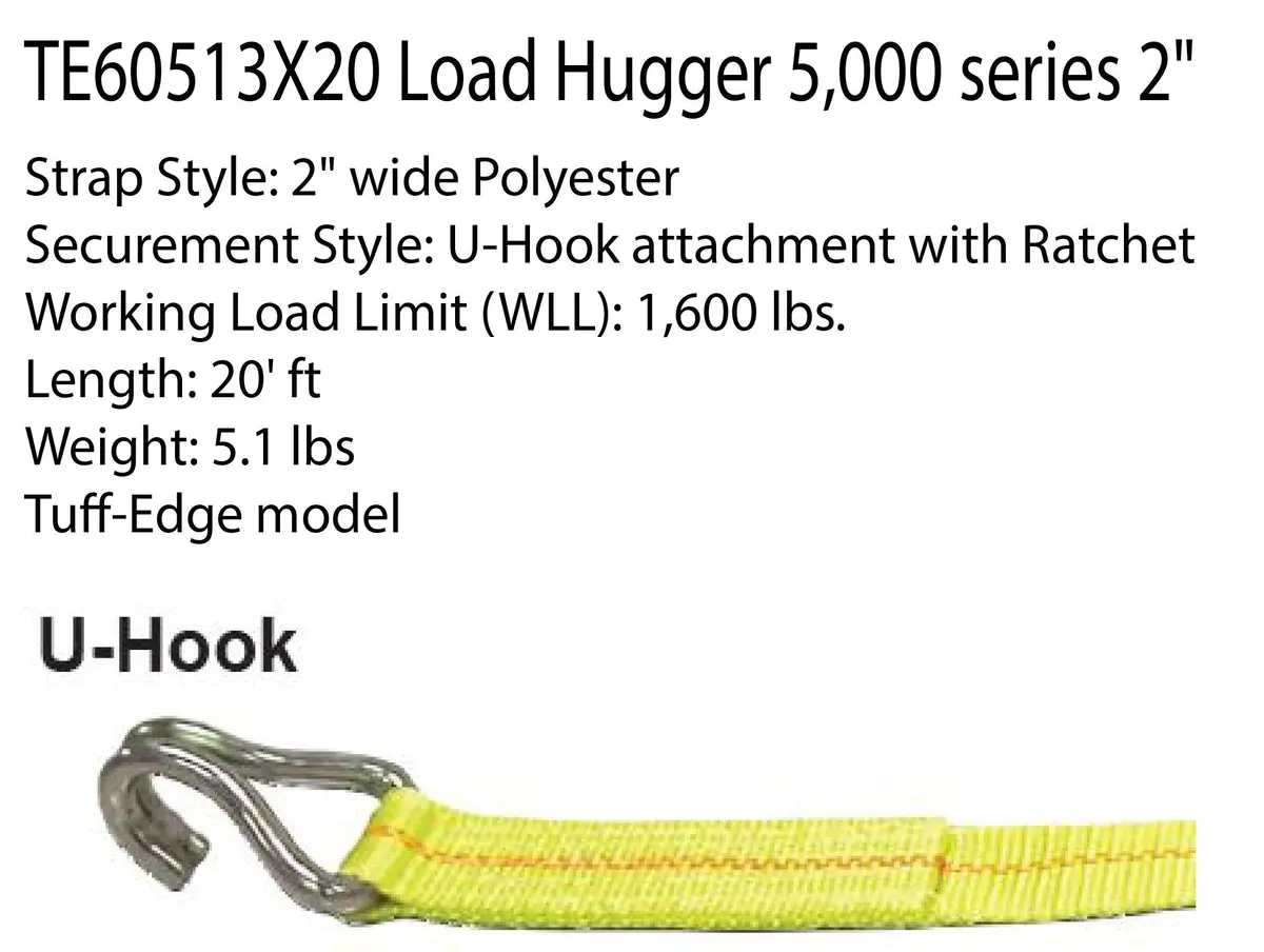 U-Hook Tie Down Straps (Liftall) 1
