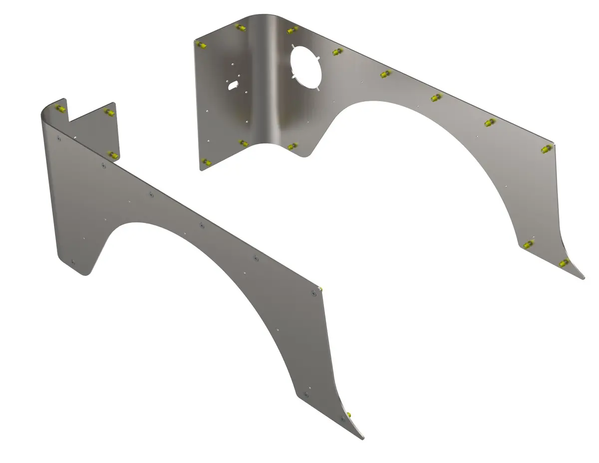 Tj Standard Rear Corner Armor Aluminum 1
