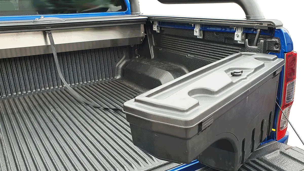 Ford F150 F250 F350 2013-2024 Smart Tub Locker - Secure Swing Lift Out Case 1