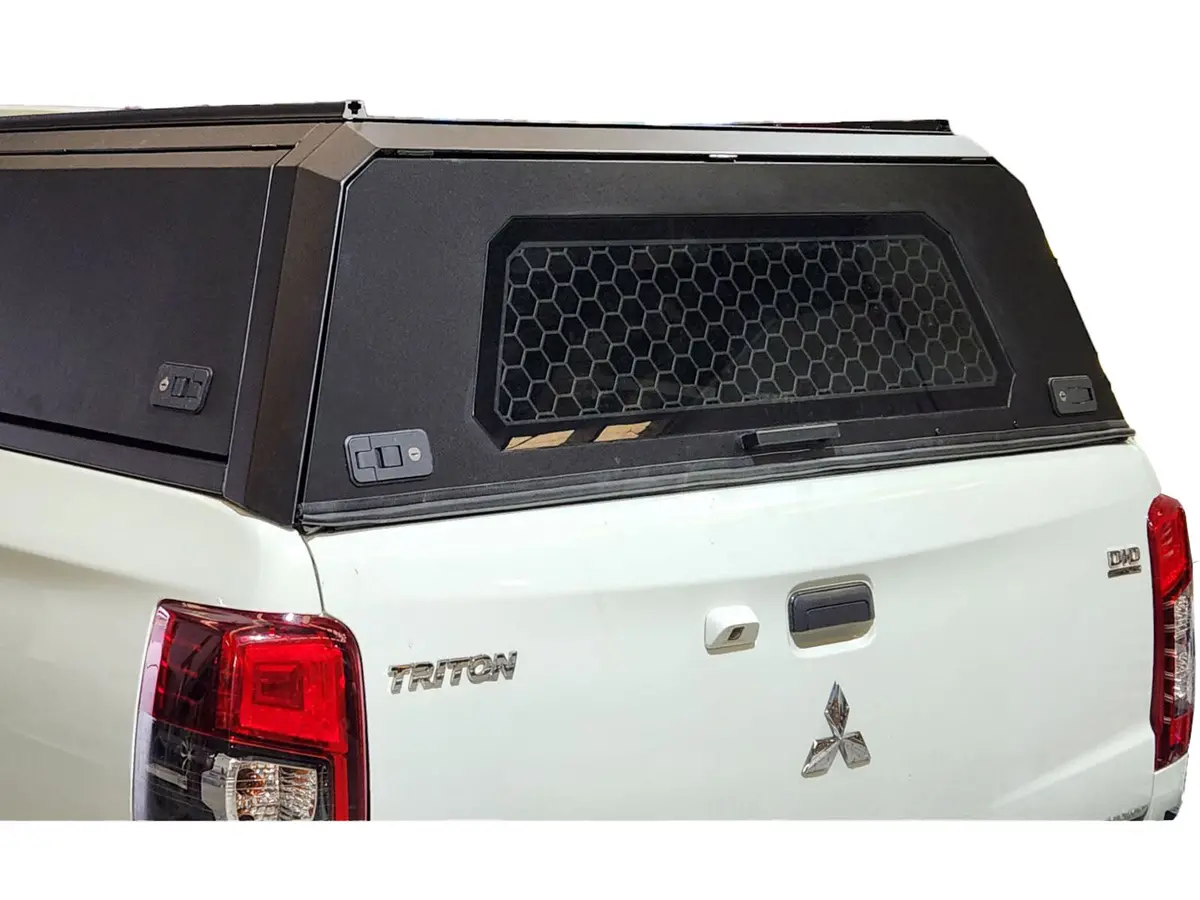Mitsubishi Triton Mq Mr Dc 2015-2023 Black Titan Hybrid Canopy - Stainless Steel Alloy Modular 1