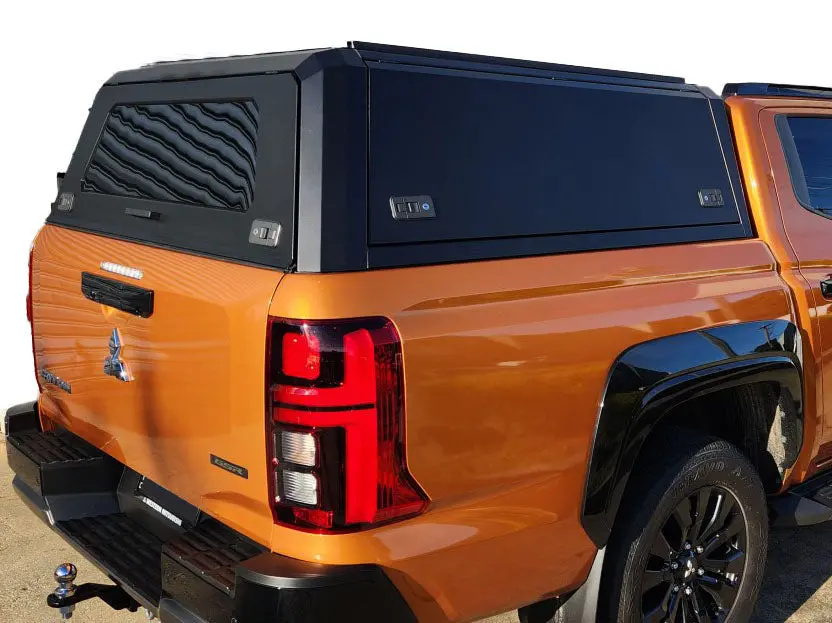 Mitsubishi Triton Mv Dc 2024+ Black Titan Hybrid Canopy - Stainless Steel Modular 1