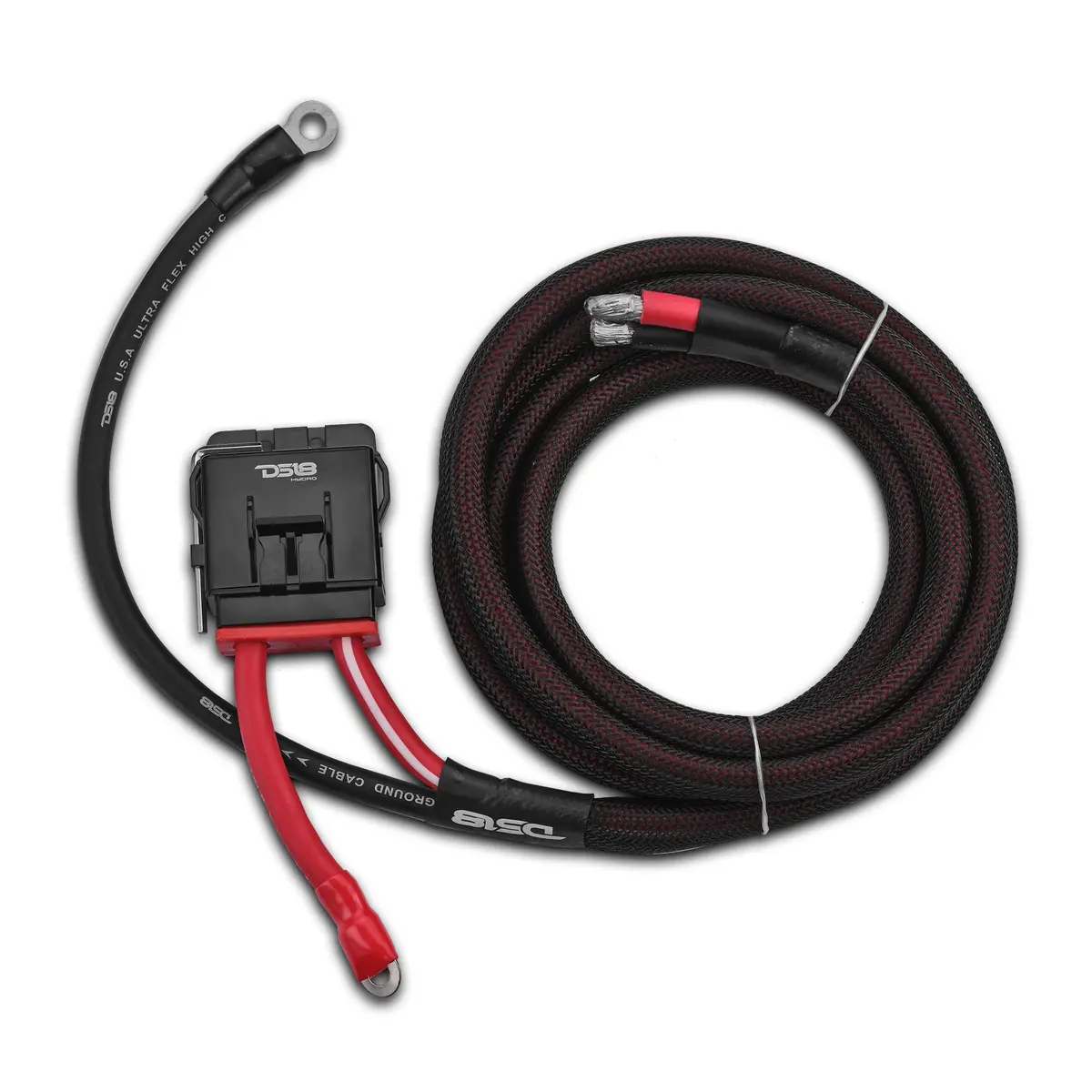 Utv 4-Gauge Power Harness Kit – 8Ft Power & Ground Cables With Water-Resistant Fuse Holder For 2-Door Utvs 1