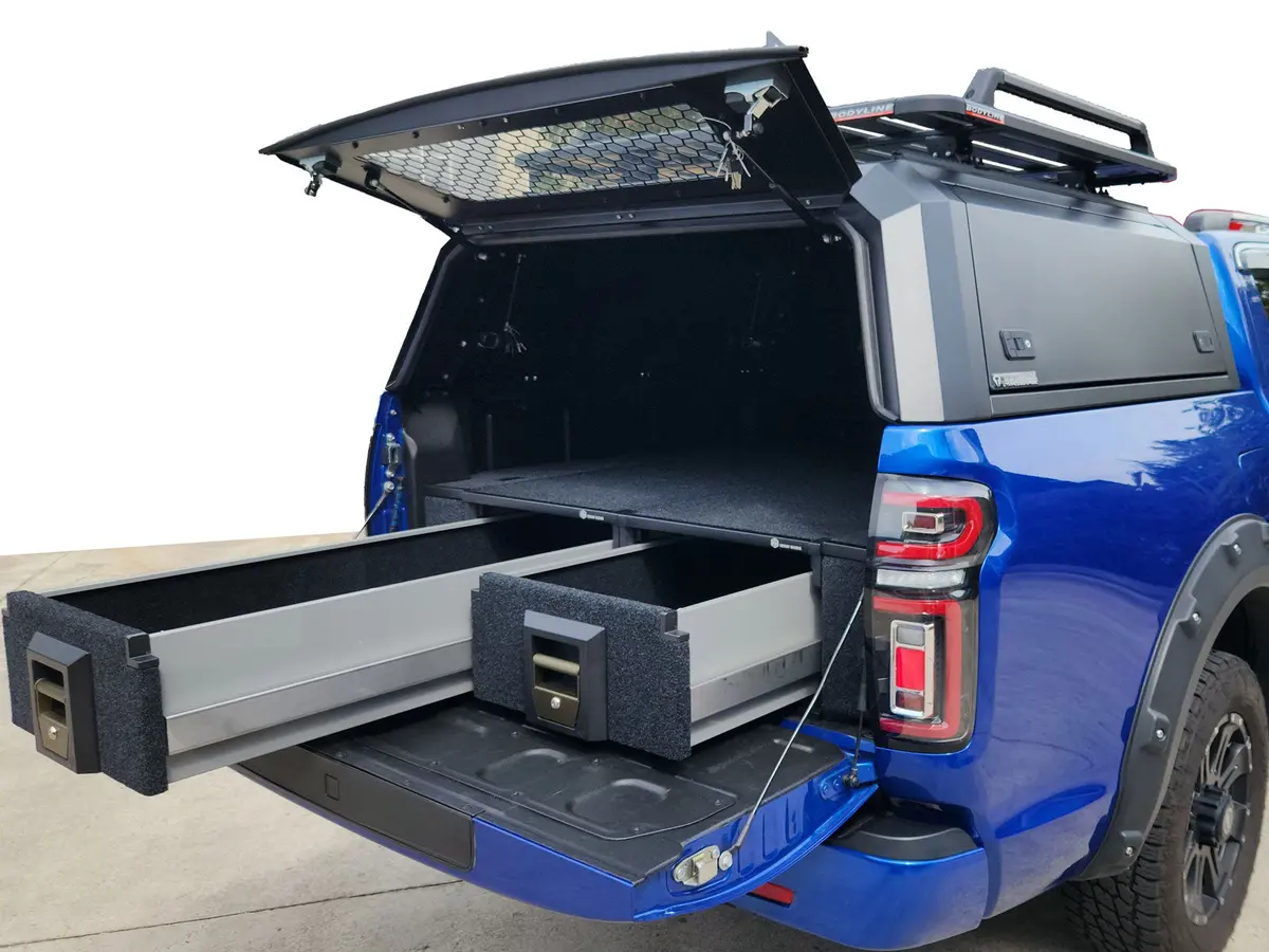 Mitsubishi Triton Mv Dc 2024+ Ultimate Tradie Pack (Canopy, Drawers, Rack) 1