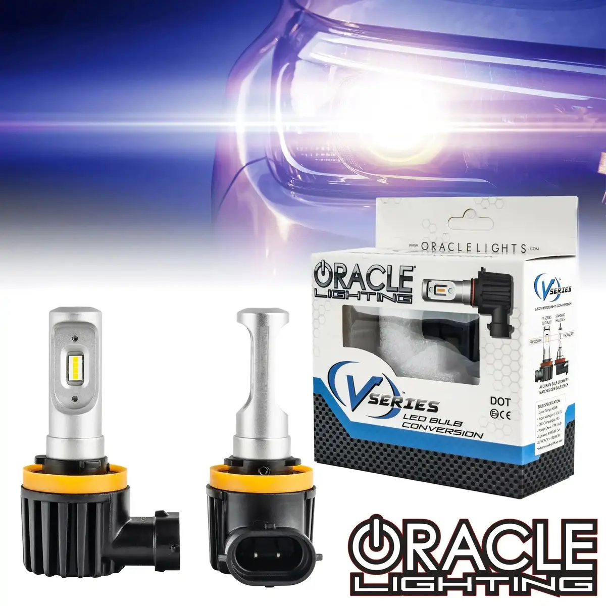 Oracle Lighting H11 - Vseries Led Light Bulb Conversion Kit High/Low Beam (Non-Projector) 1