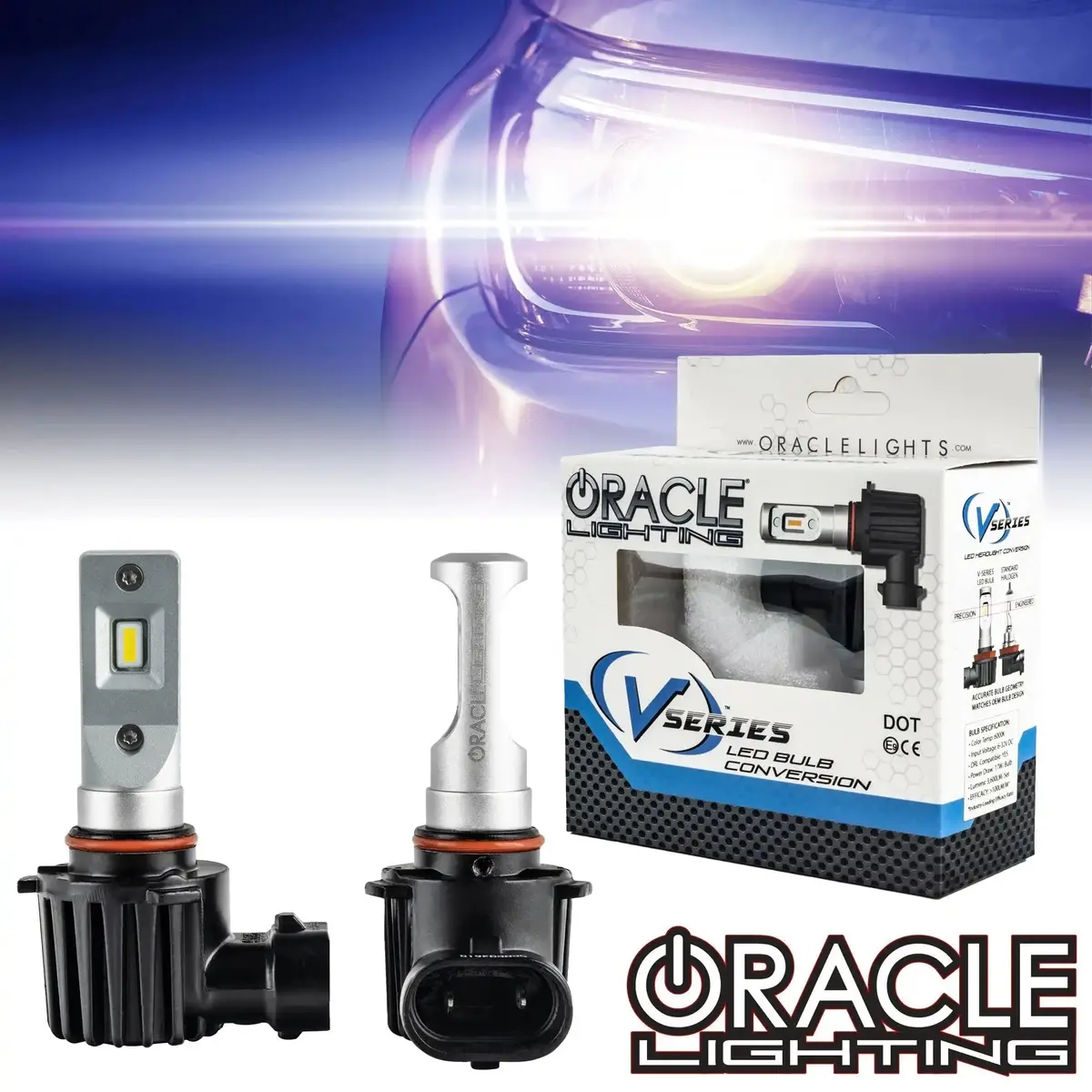 Oracle Lighting 9005 - Vseries Led Light Bulb Conversion Kit High/Low Beam (Projector) 1