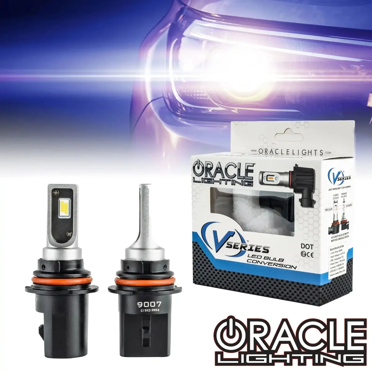 Oracle Lighting 9007 - Vseries Led Light Bulb Conversion Kit High/Low Beam (Projector) 1