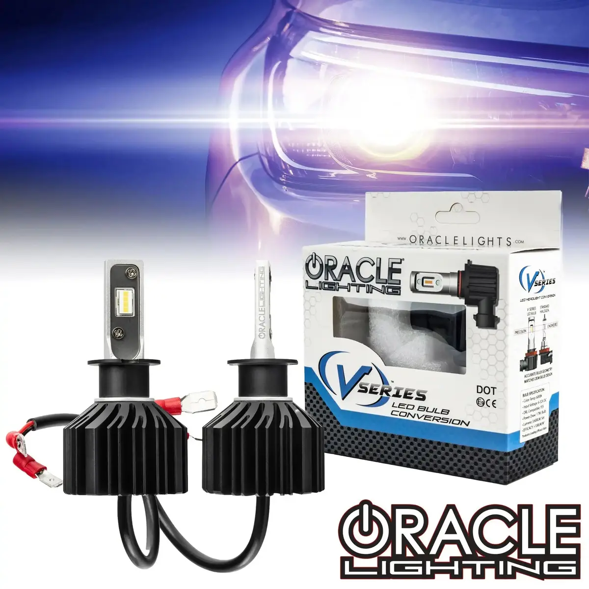 Oracle Lighting H3 - Vseries Led Light Bulb Conversion Kit (High Beam) 1