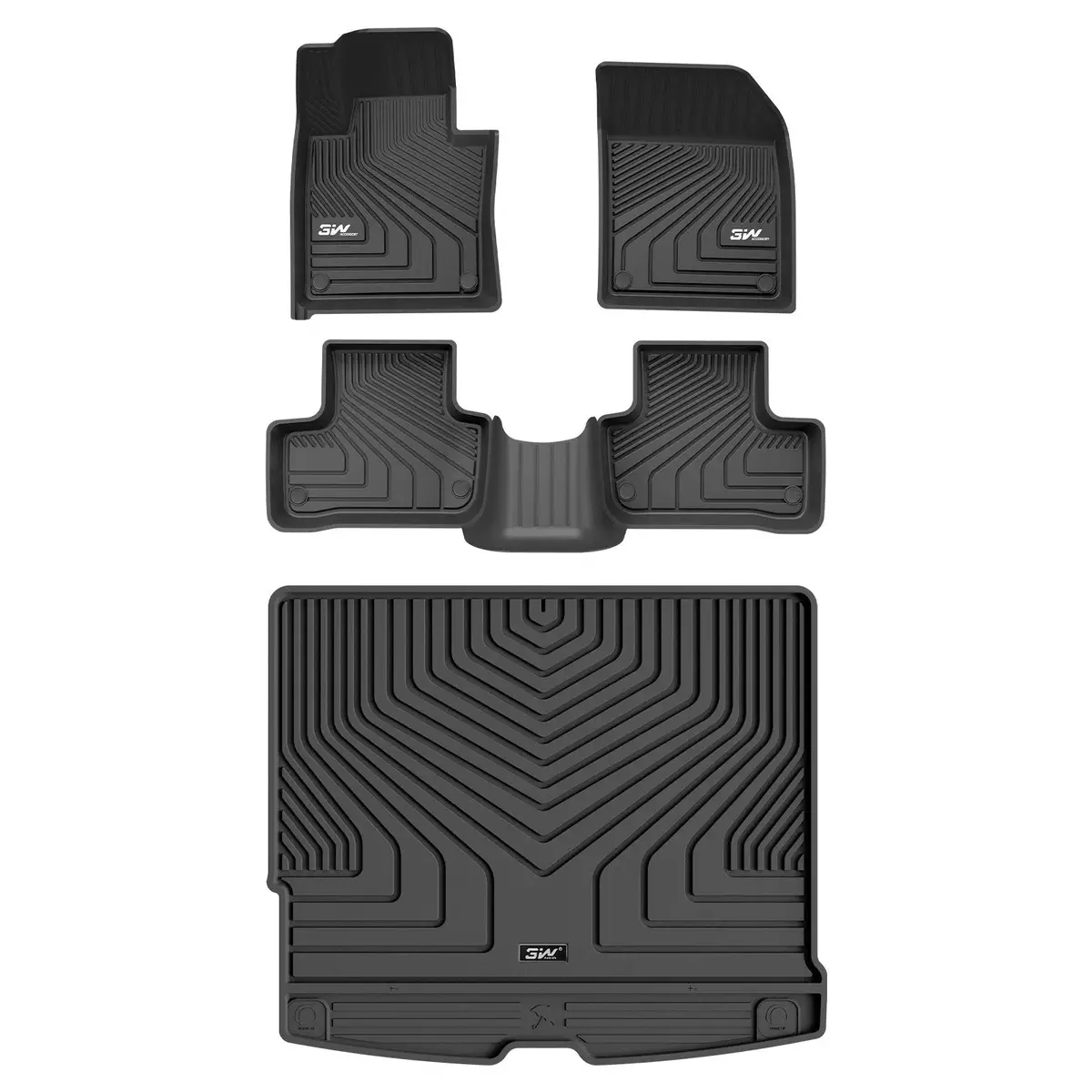 3W Volvo Xc60 2018-2026 (Fit Gasoline Only) T5 T6 Momentum Custom Floor Mats Thorex™ All-Weather Protection 1