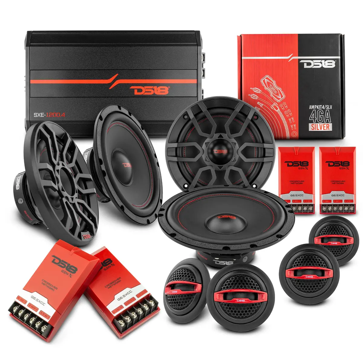Ds18 2008-2019 Honda Accord Front And Back Doors Speakers Good Upgrade/Replacement Package 900 Watts 1