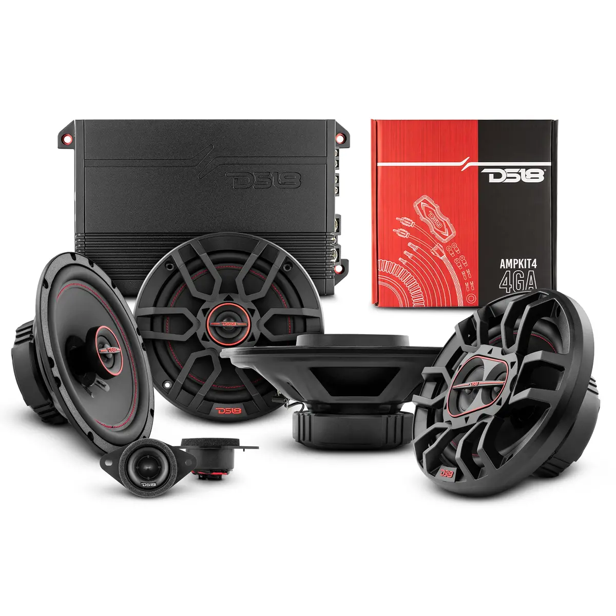 Ds18 2008-2019 Toyota Highlander Front And Back Doors Speaker Good Upgrade Package 900 Watts 1