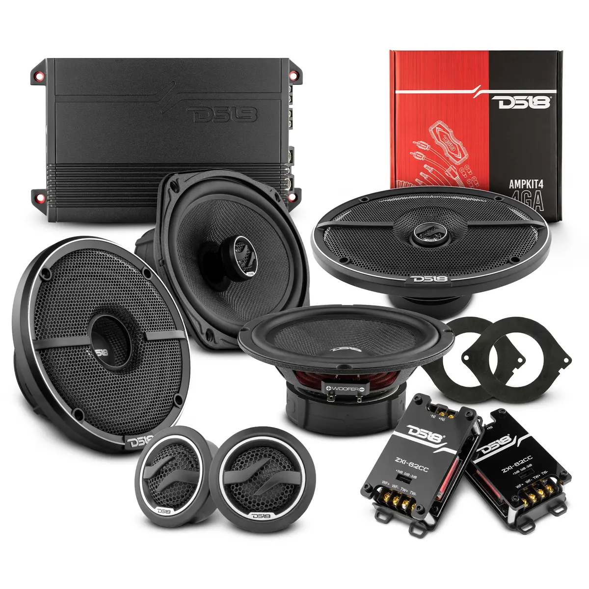 Ds18 2012-2021 Ram 1500 Crew And Quad Cab Front And Back Doors Speakers Better Upgrade/Replacement Package 1600 Watts 1