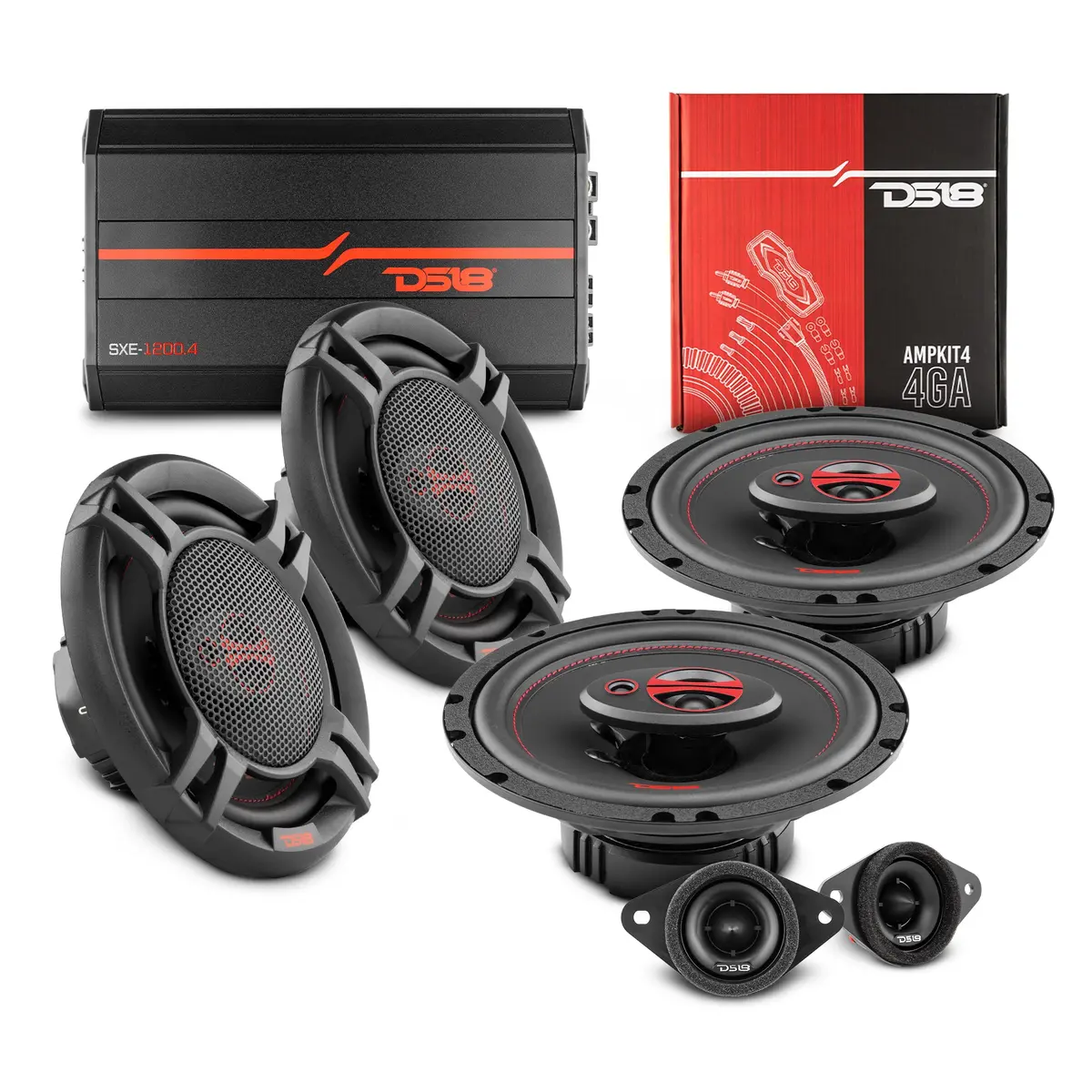 Ds18 2014-2018 Toyota Rav4 Front And Back Doors Speakers Better Upgrade/Replacement Package 900 Watts 1