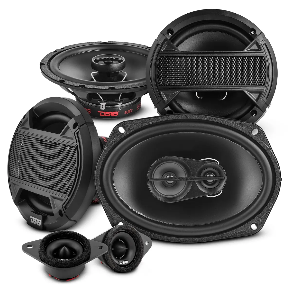 Ds18 2005-2021 Toyota Tacoma Double And Access Cab Front And Back Doors Speakers Good Upgrade/Replacement Package 1