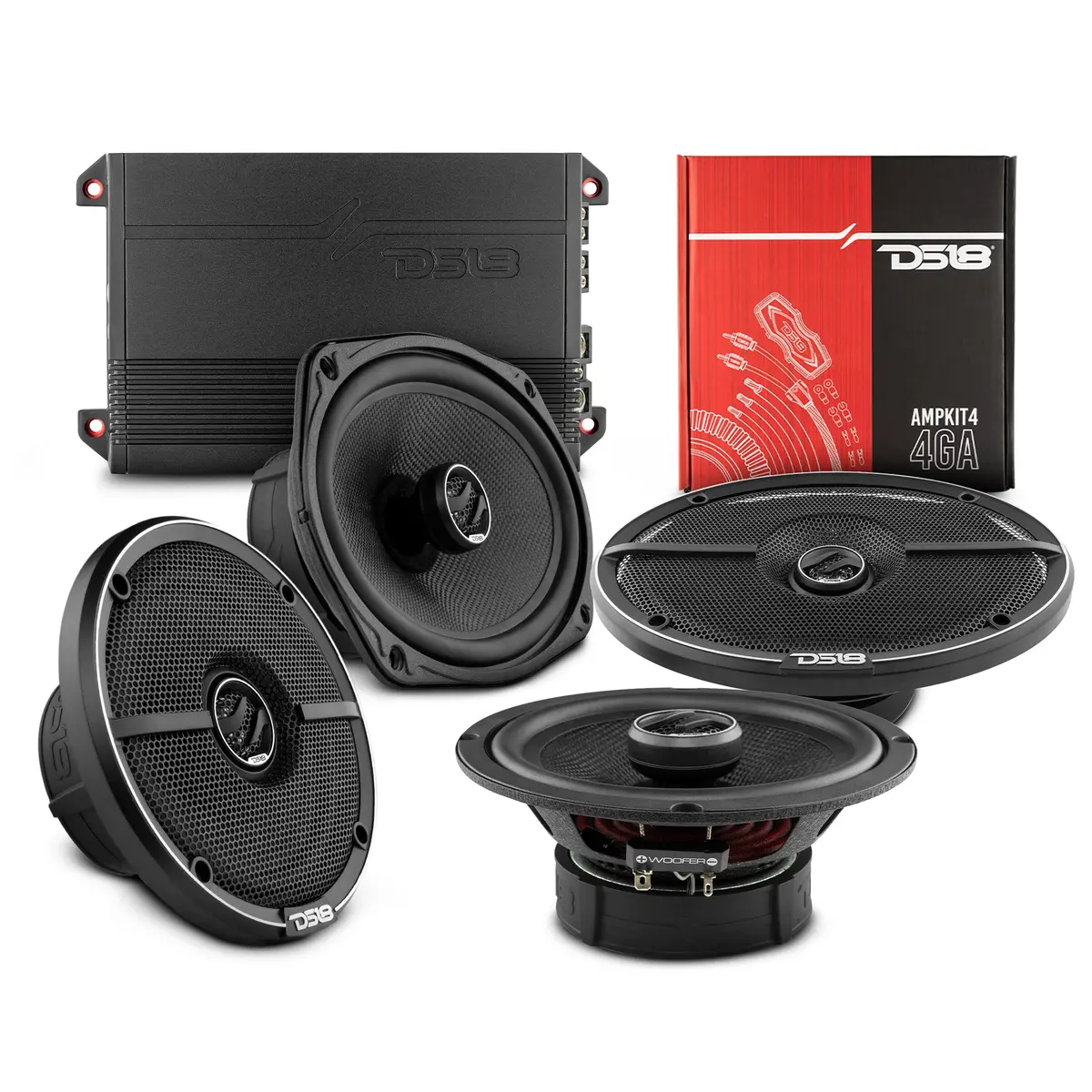 Ds18 2015-2020 Chevy Tahoe Front And Back Doors Speakers Good Upgrade/Replacement Package 1600 Watts 1
