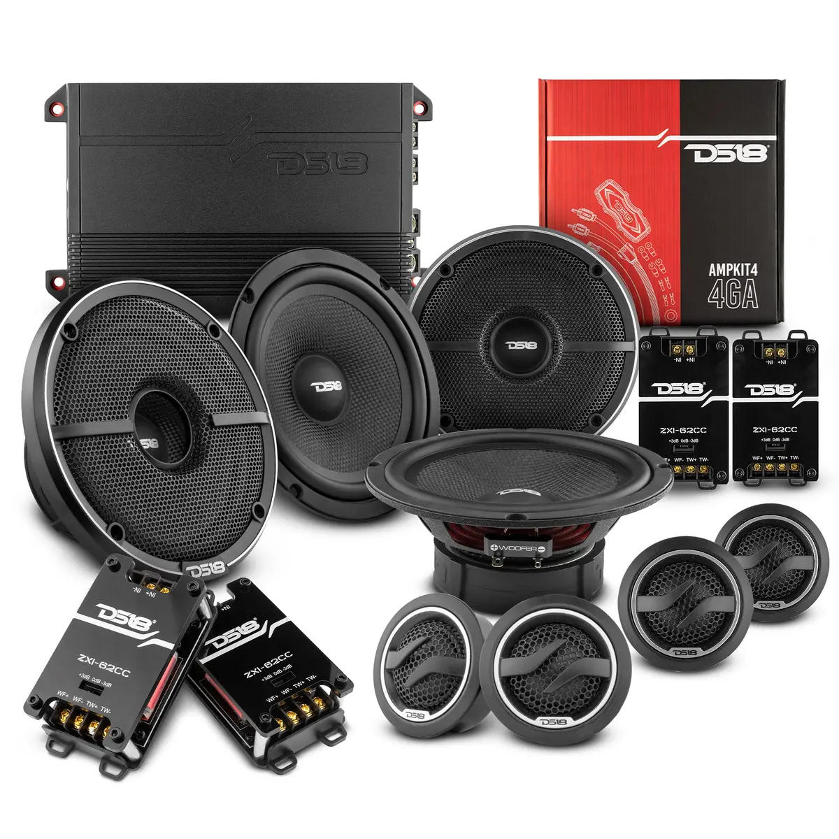 Ds18 2009-2014 Acura Tl Front And Back Doors Speakers Better Upgrade/Replacement Package 1600 Watts 1