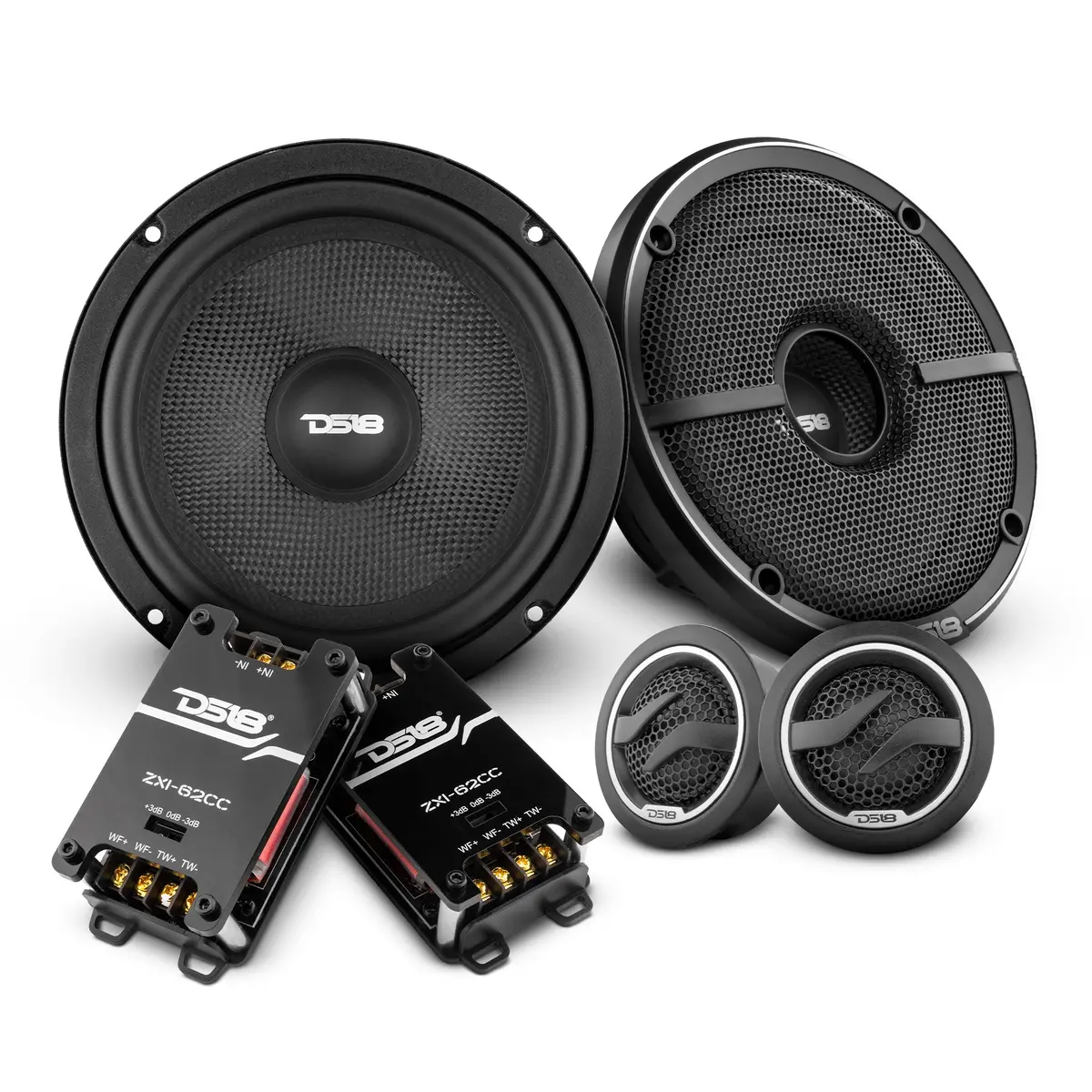 Zxi 6.5" 2- Way Component Speaker System With Kevlar Cone | 120 Watts Rms 4-Ohm 1