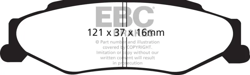 Ebc 03-04 Cadillac Xlr 4.6 Ultimax2 Rear Brake Pads 1