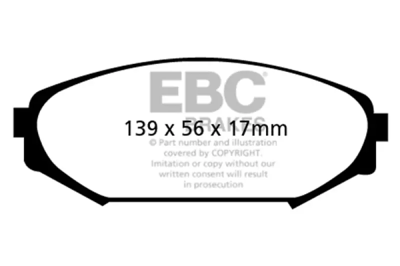 Ebc 00-02 Acura Mdx 3.5 Ultimax2 Front Brake Pads 1