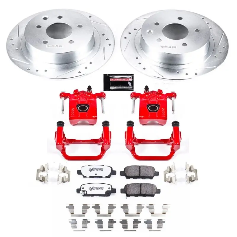 Power Stop 07-10 Nissan Altima Rear Z26 Street Warrior Brake Kit W/Calipers 1