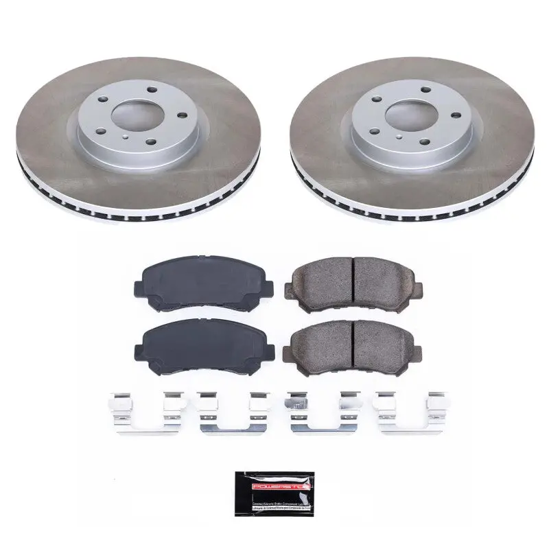 Power Stop 16-22 Nissan Maxima Front Semi-Coated Rotor Kit 1