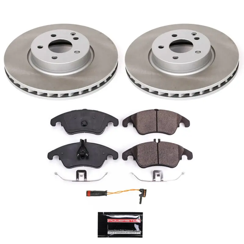 Power Stop 2016 Mercedes-Benz Slk300 Front Semi-Coated Rotor Kit 1