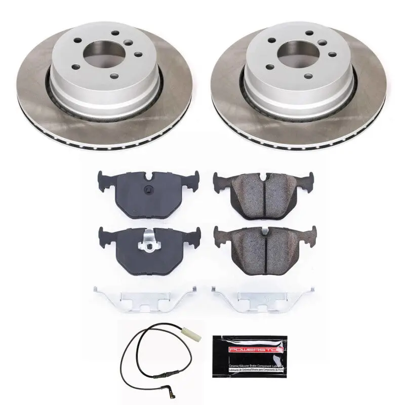 Power Stop 2008 Bmw 535Xi Rear Semi-Coated Rotor Kit 1