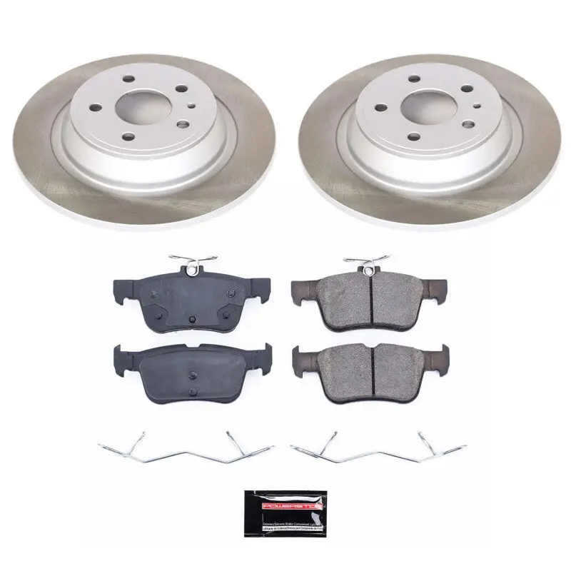 Power Stop 13-16 Lincoln Mkz Rear Semi-Coated Rotor Kit 1