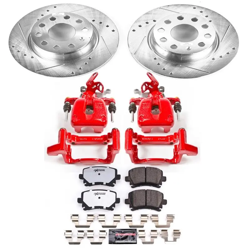 Power Stop 2010 Volkswagen Golf Rear Z26 Street Warrior Brake Kit W/Calipers 1
