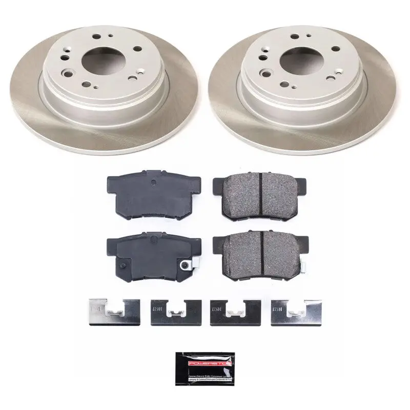 Power Stop 02-04 Honda Cr-V Rear Semi-Coated Rotor Kit 1