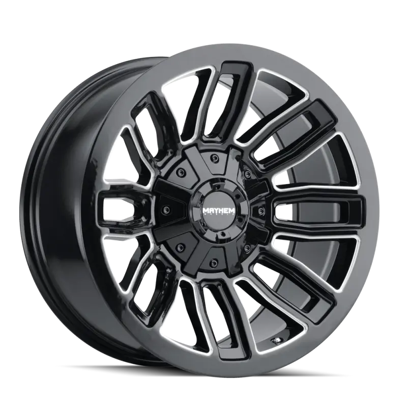 Mayhem Envy 20X10 Off-Road Wheel – 8X165.1 Bolt Pattern, -19Mm Offset, 130.8Mm Hub Bore, Black With Milled Spokes 1