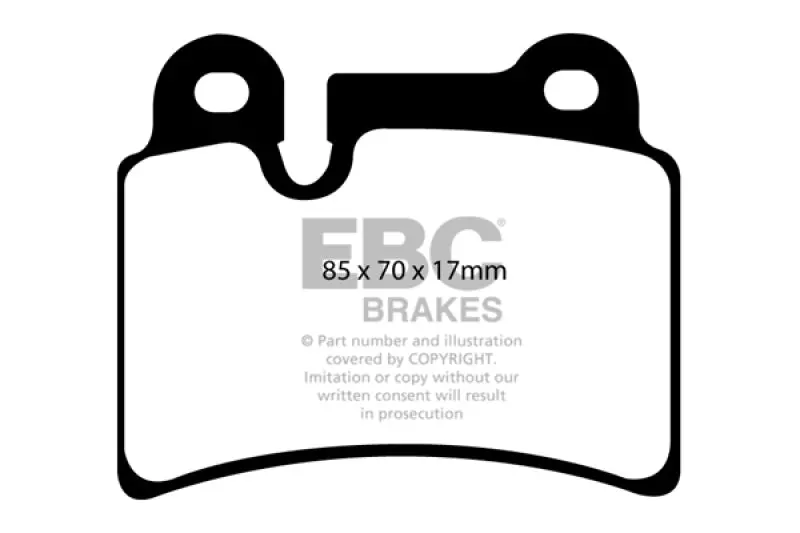 Ebc 06-09 Volkswagen Touareg 3.6 (2 Pin Holes At Top Of Backplate) Ultimax2 Rear Brake Pads 1