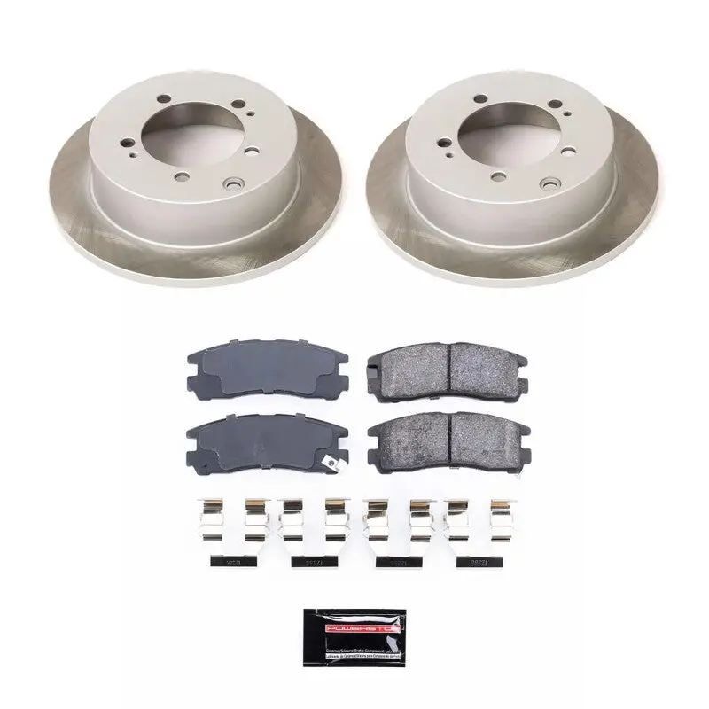 Power Stop 99-03 Mitsubishi Galant Rear Semi-Coated Rotor Kit 1