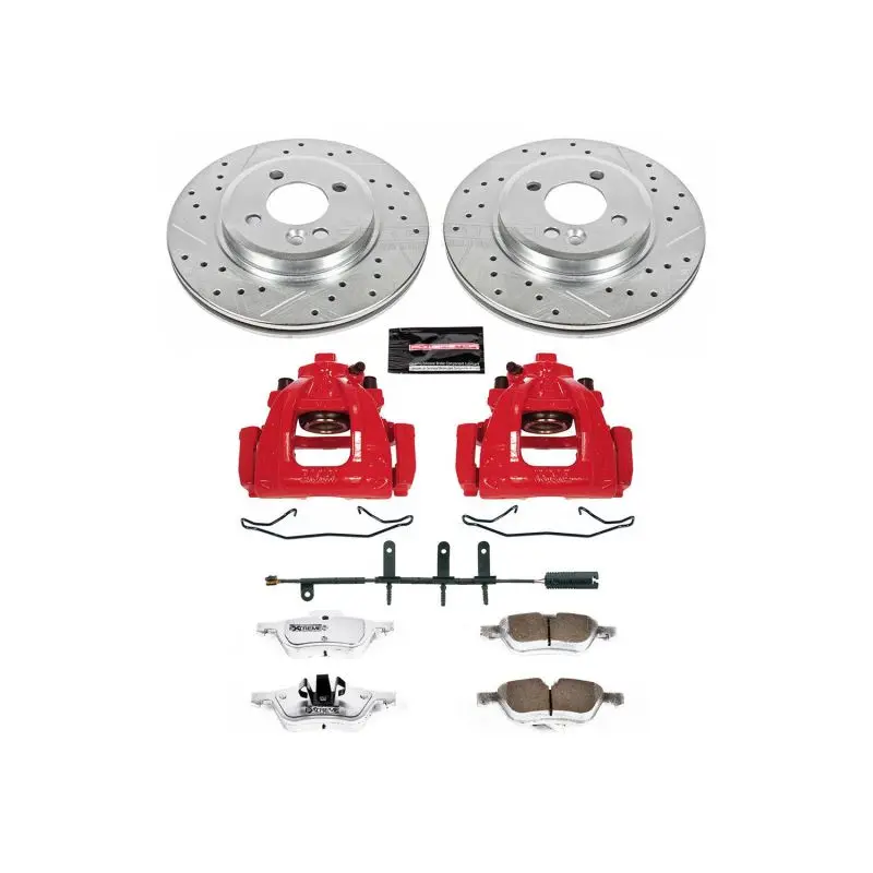 Power Stop 02-06 Mini Cooper Front Z26 Street Warrior Brake Kit W/Calipers 1