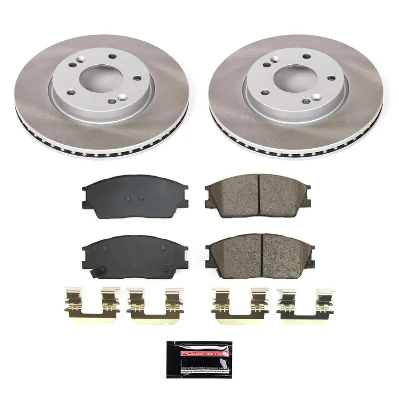 Power Stop 20-23 Kia Soul Front Semi-Coated Rotor Kit 1