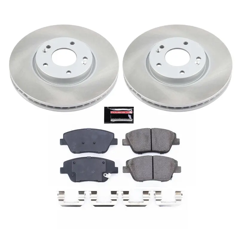 Power Stop 11-16 Kia Optima Front Semi-Coated Rotor Kit 1