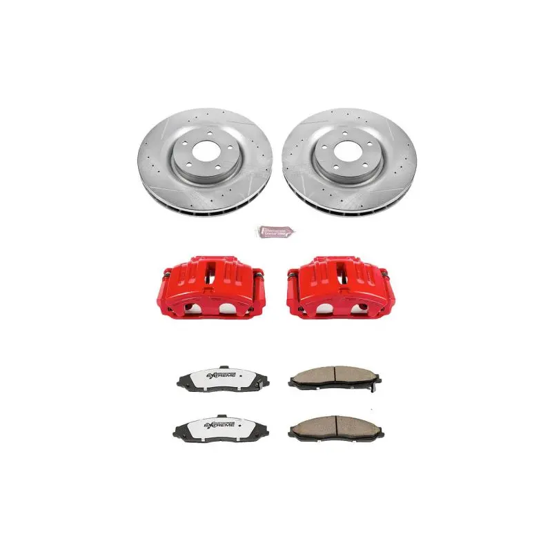 Power Stop 05-13 Chevrolet Corvette Front Z26 Street Warrior Brake Kit W/Calipers 1